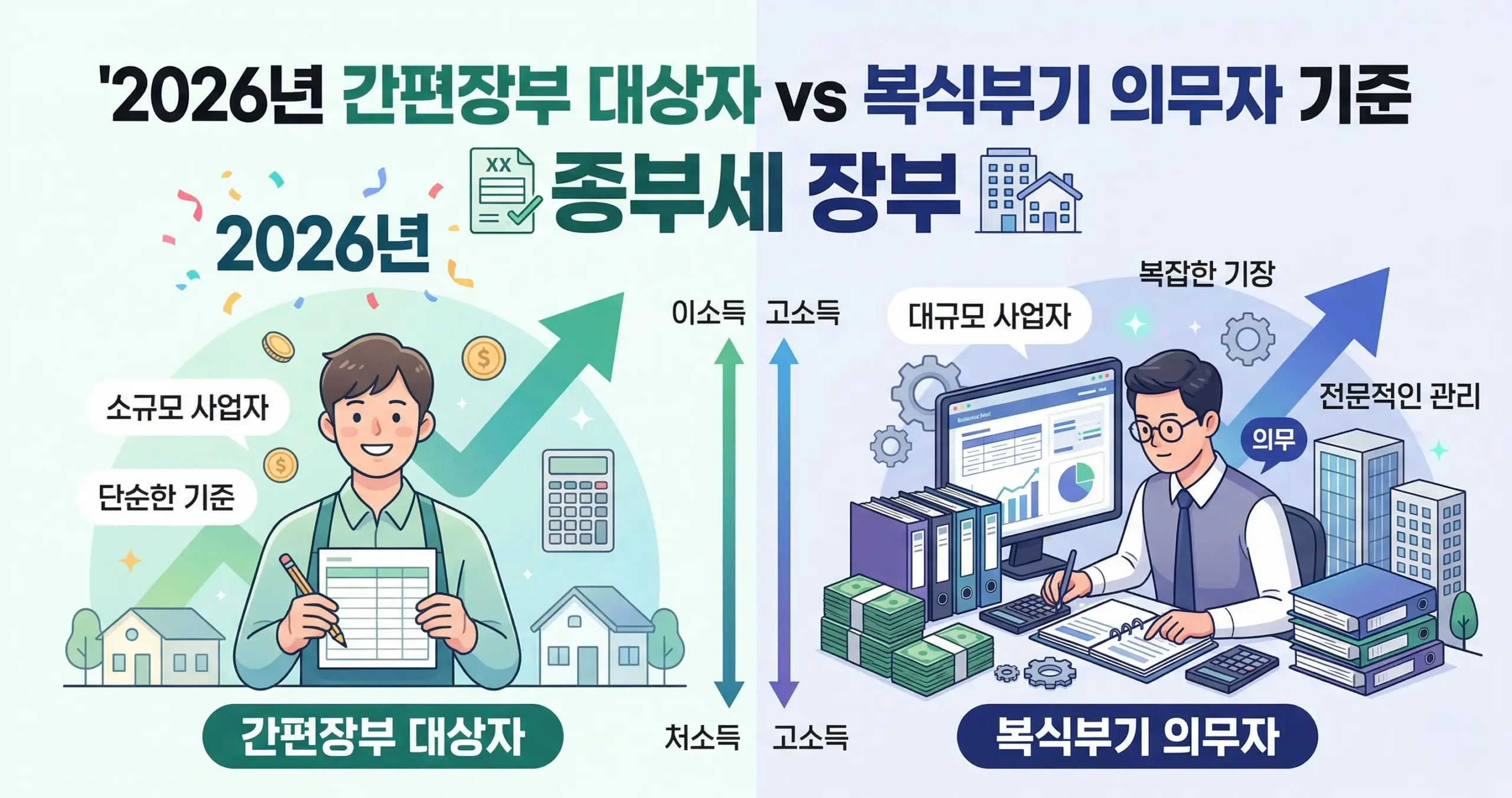 2026년 간편장부 대상자 vs 복식부기 의무자 기준[종부세 장부]