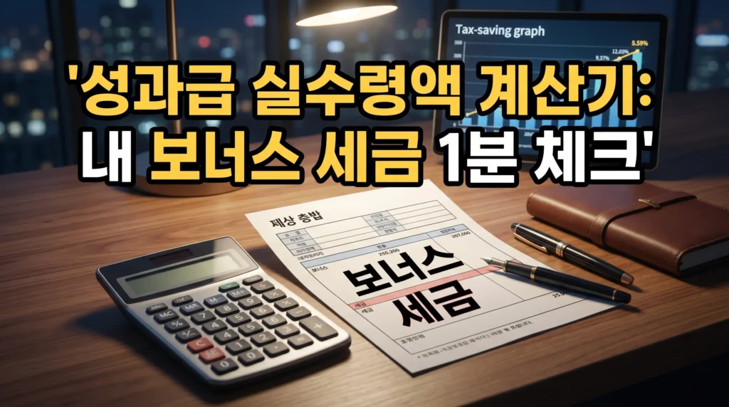 성과급 실수령액 계산기 억대 성과급 받으면 세금은 얼마나 낼까?