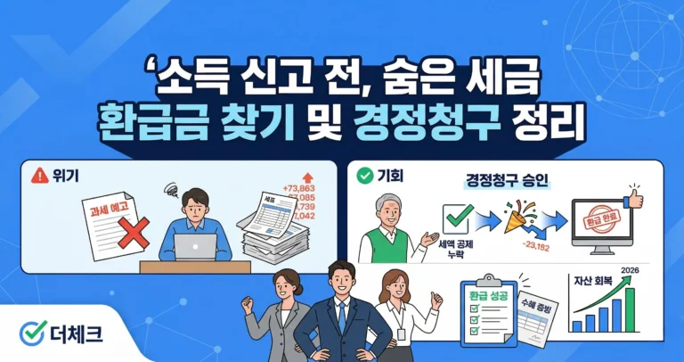 소득 신고 전, 숨은 세금 환급금 찾기 및 경정청구 정리