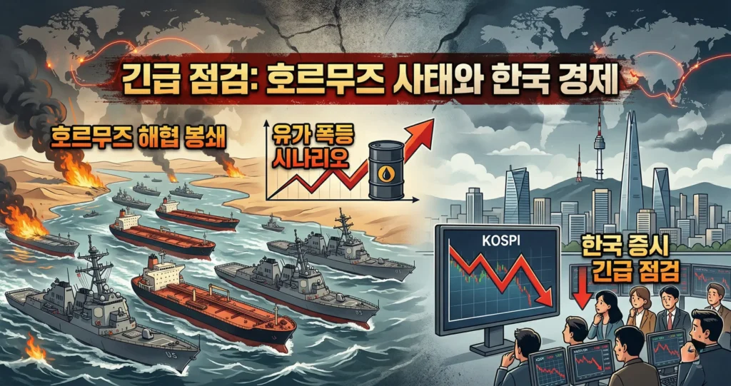 트럼프 호르무즈 해협 봉쇄 속보! 유가 폭등 시나리오와 한국 증시 긴급 점검