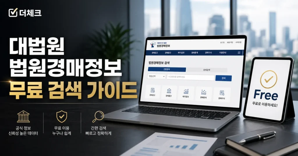 대법원 법원경매정보 사이트 무료로 물건 검색하는 법