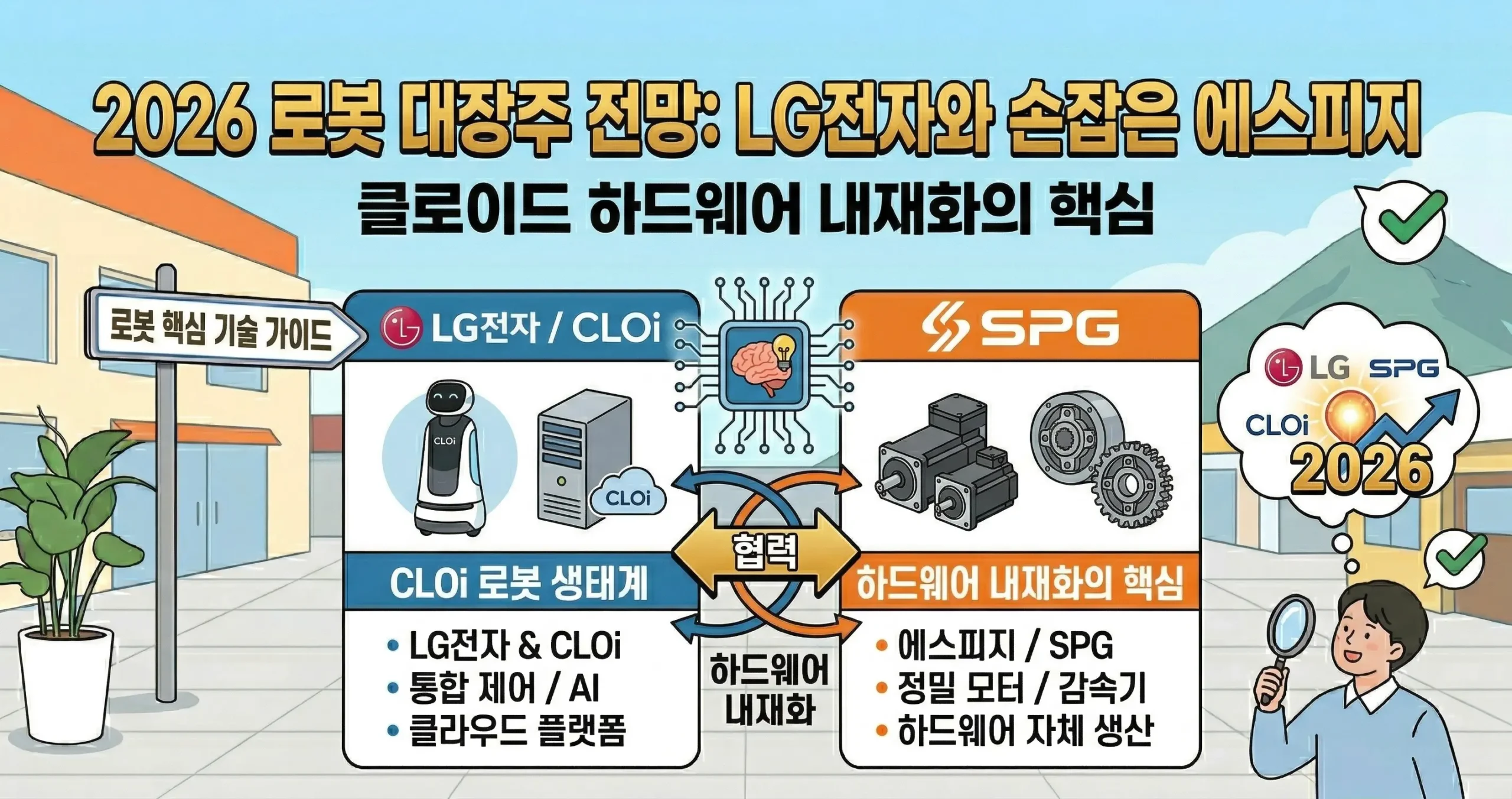 로봇 대장주 에스피지 전망 LG전자와 손잡고 클로이드 하드웨어 내재화