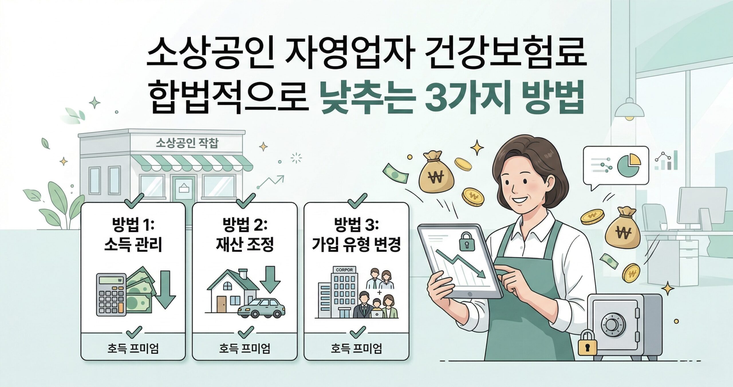 소상공인 자영업자 건강보험료 낮추는 3가지 방법