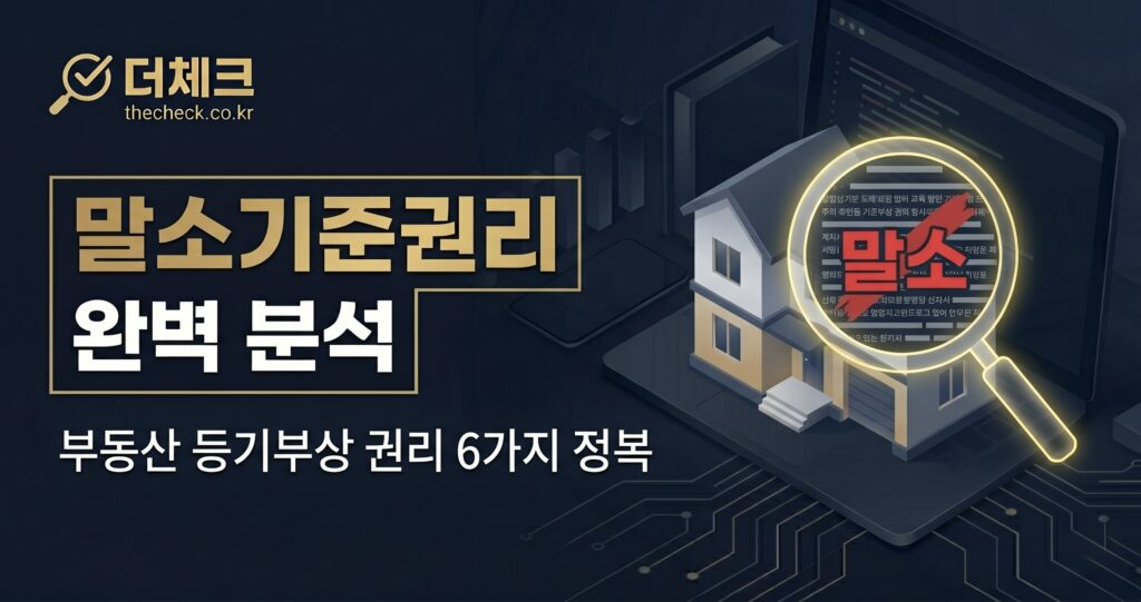 말소기준권리가 되는 등기부상 권리 6가지[부동산 경매 권리분석 핵심]