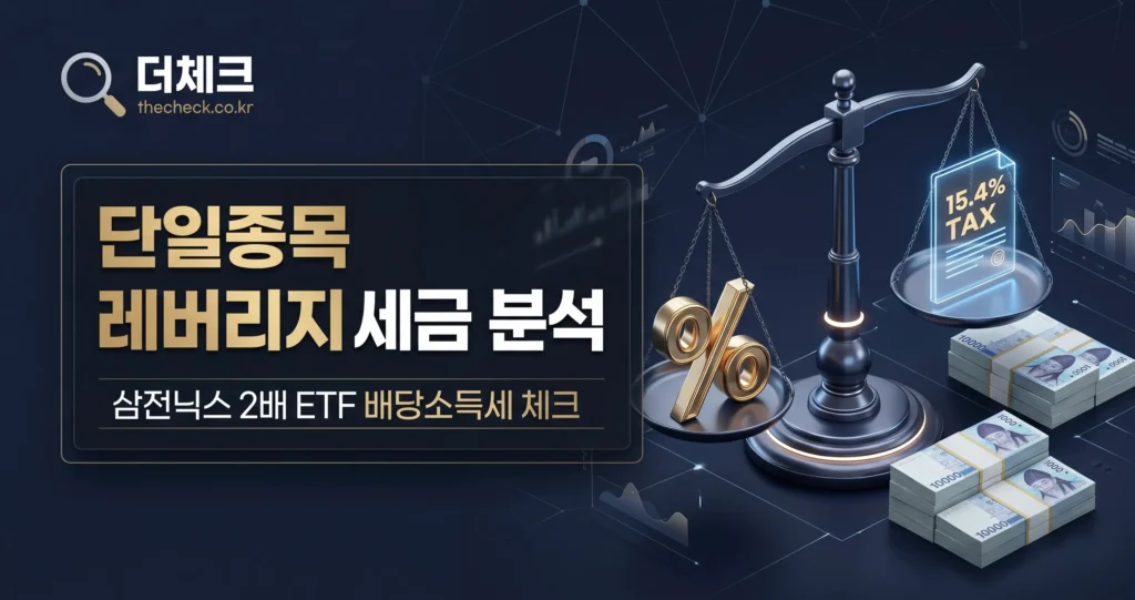 삼전닉스 2배 레버리지 ETF 세금은? 배당소득세 15.4% 원천징수