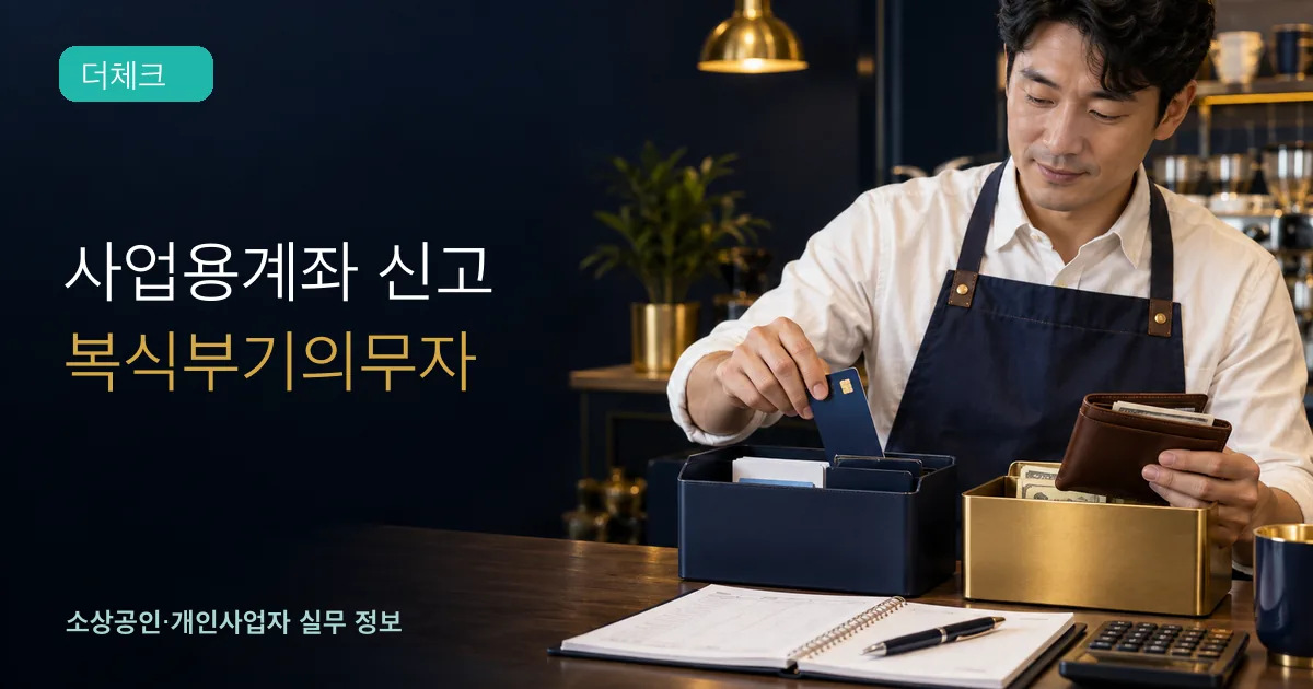 사업용 계좌와 개인 지갑을 나눠 정리하는 사업자