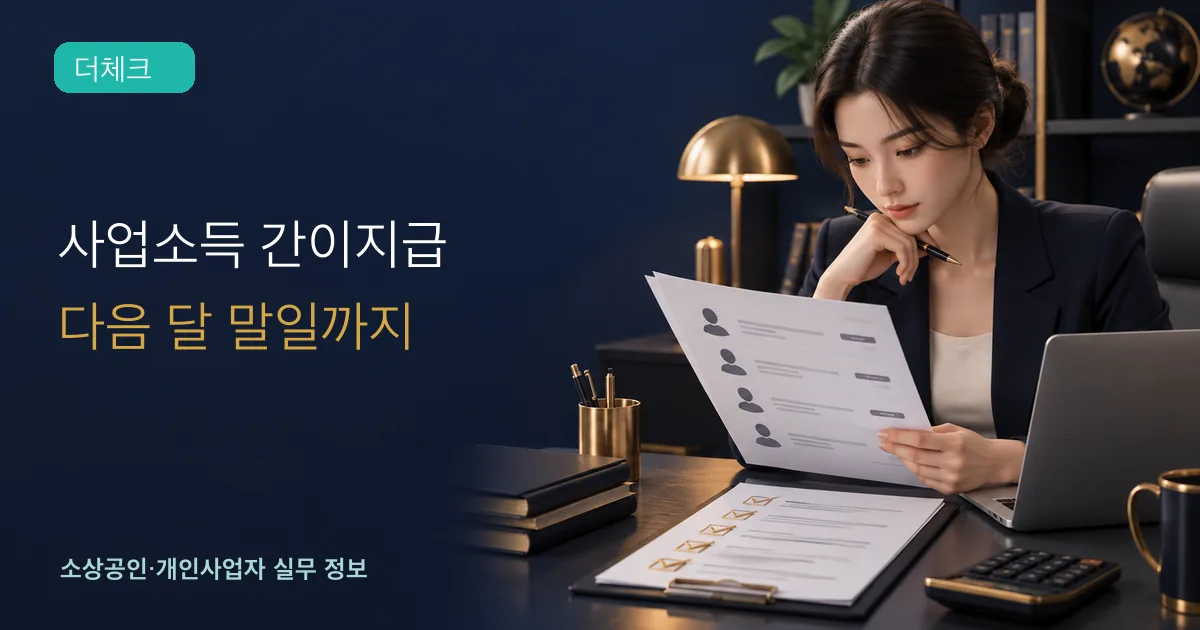 사업소득 간이지급명세서의 기준과 처리 순서를 확인하는 소상공인 실무 장면