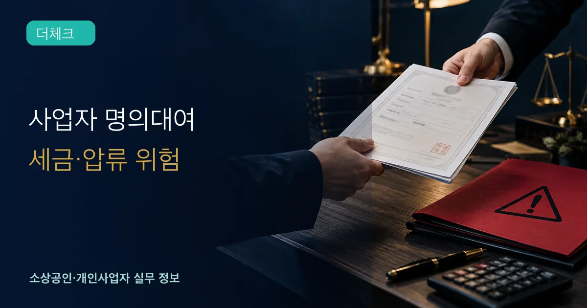사업자 명의대여 위험의 기준과 처리 순서를 확인하는 소상공인 실무 장면