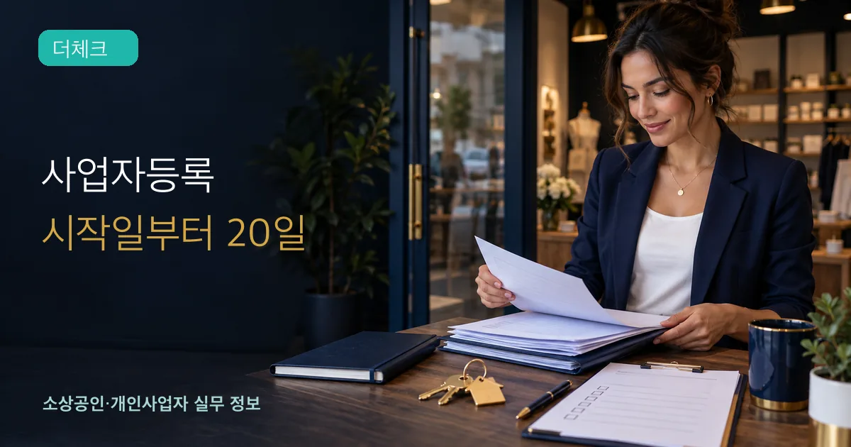 사업자등록 20일의 기준과 처리 순서를 확인하는 소상공인 실무 장면