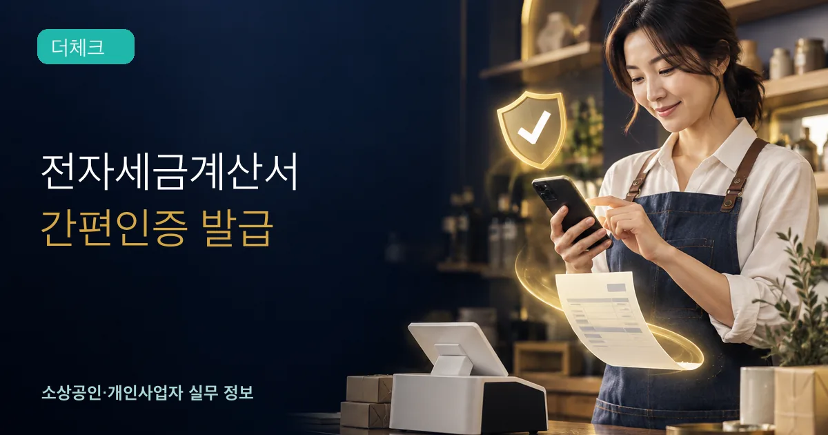 매장 사업자가 스마트폰으로 전자세금계산서를 확인하는 모습