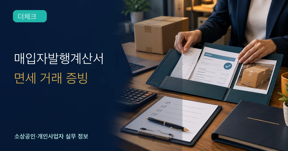 매입자발행계산서의 기준과 처리 순서를 확인하는 소상공인 실무 장면