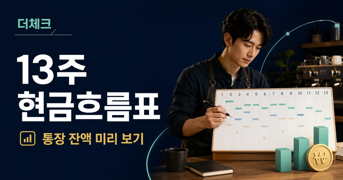 더체크 13주 현금흐름표 안내 표지