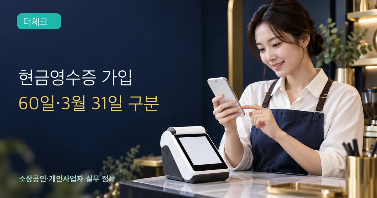 현금영수증 가맹점 가입의 기준과 처리 순서를 확인하는 소상공인 실무 장면