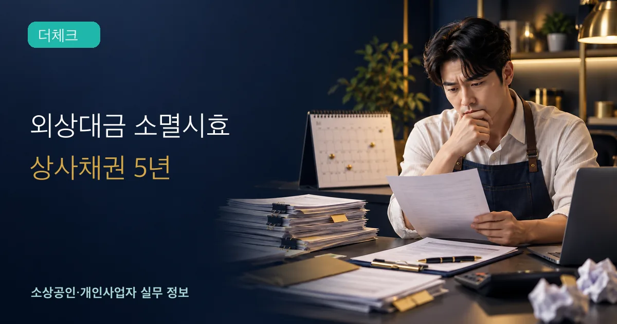상사채권 소멸시효 5년의 기준과 처리 순서를 확인하는 소상공인 실무 장면
