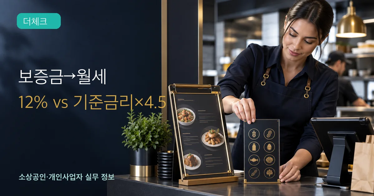 상가 보증금 월세 전환율의 기준과 처리 순서를 확인하는 소상공인 실무 장면