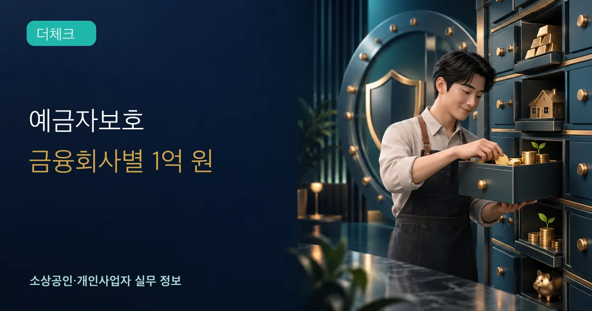 예금자보호 1억 원의 기준과 처리 순서를 확인하는 소상공인 실무 장면