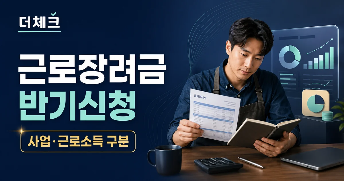 더체크 근로장려금 반기신청 안내 표지