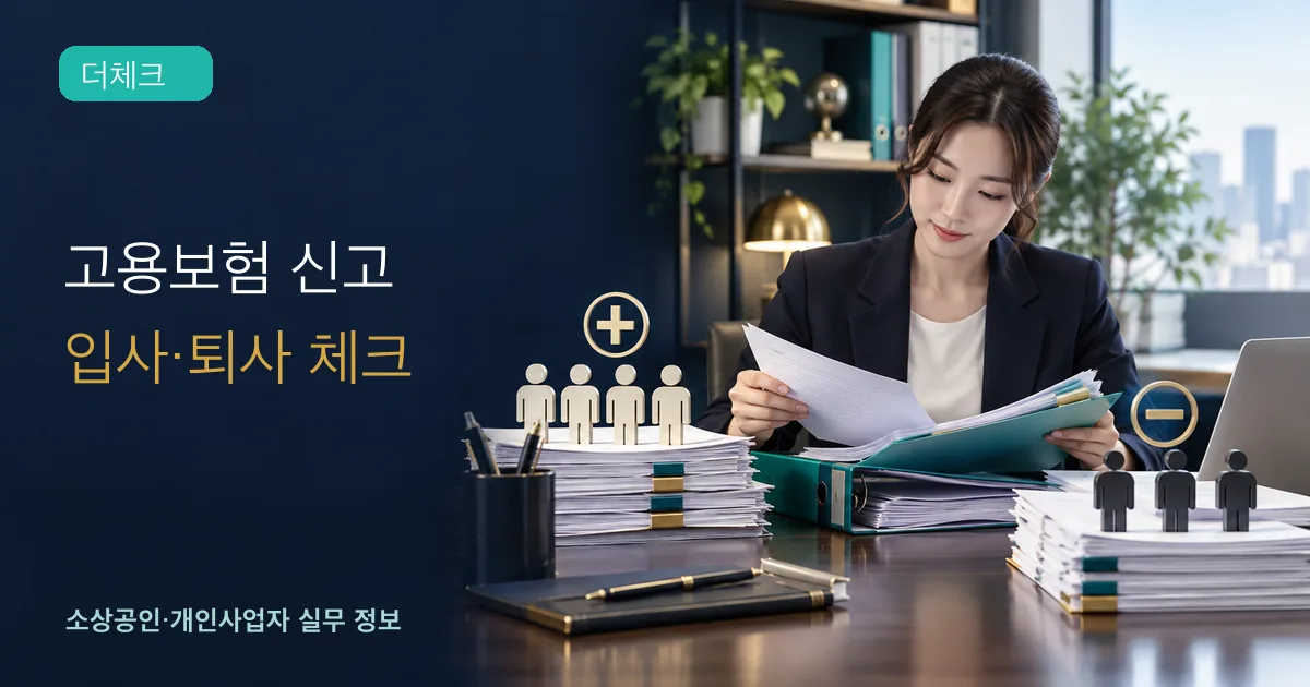 고용보험 취득·상실 신고의 기준과 처리 순서를 확인하는 소상공인 실무 장면