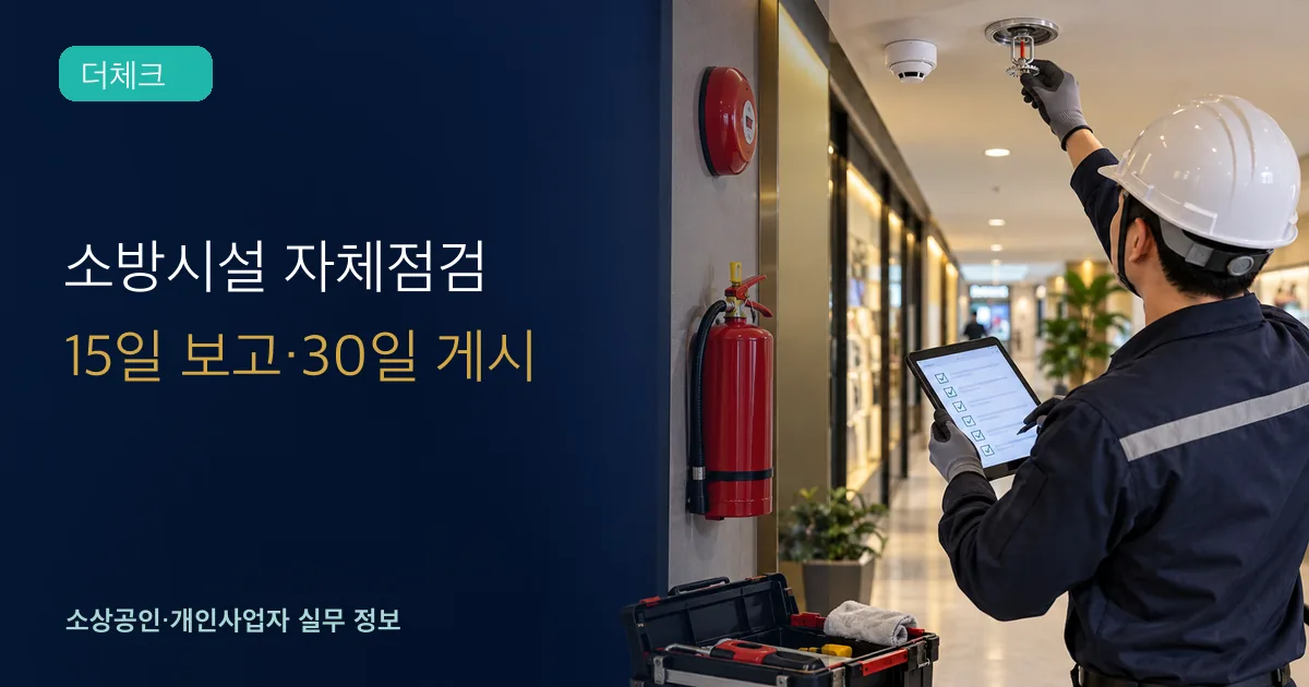 소방시설 자체점검 결과보고의 기준과 처리 순서를 확인하는 소상공인 실무 장면