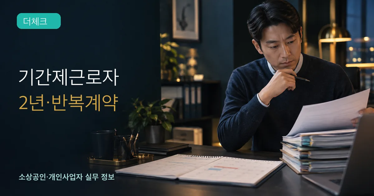 관리자가 기간제 계약기간과 인사기록을 확인하는 모습