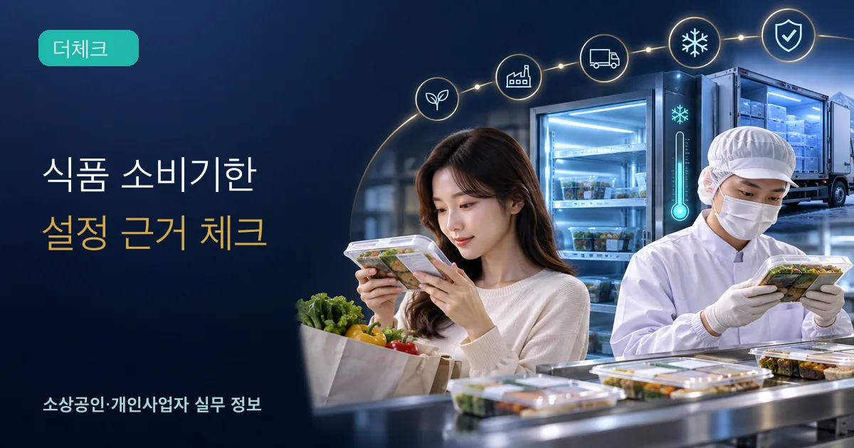 식품 소비기한 설정의 기준과 처리 순서를 확인하는 소상공인 실무 장면