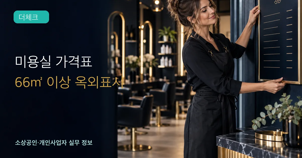 미용실 최종가격 표시의 기준과 처리 순서를 확인하는 소상공인 실무 장면
