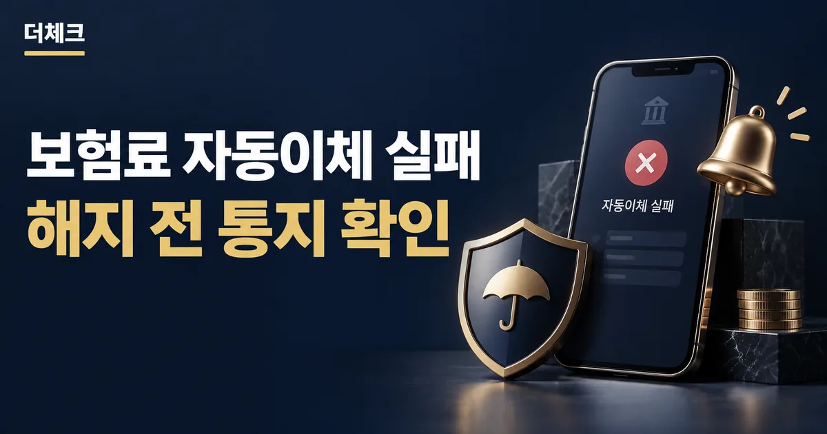 보험료 연체와 계약 해지 실무를 표현한 서류와 주제 비주얼