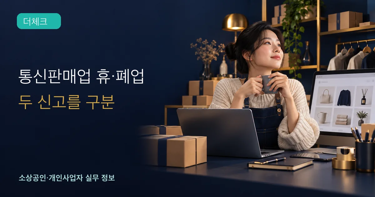 통신판매업 휴업·폐업 신고의 기준과 처리 순서를 확인하는 소상공인 실무 장면