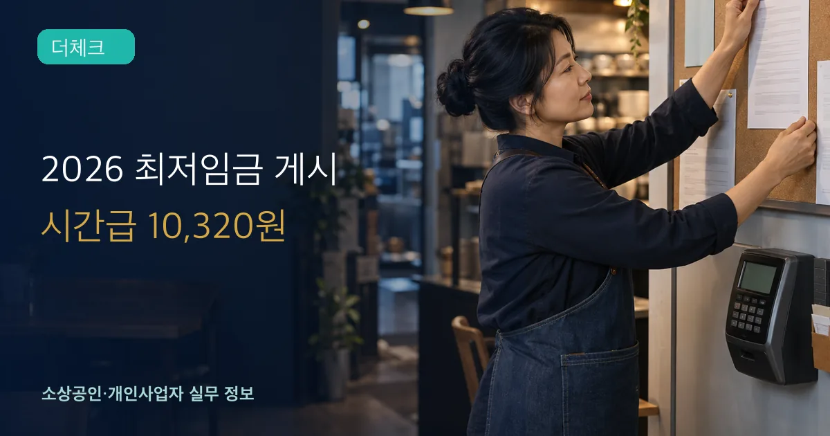 2026 최저임금 게시 의무의 기준과 처리 순서를 확인하는 소상공인 실무 장면