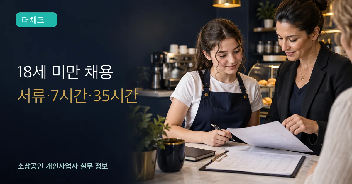 연소근로자 채용의 기준과 처리 순서를 확인하는 소상공인 실무 장면