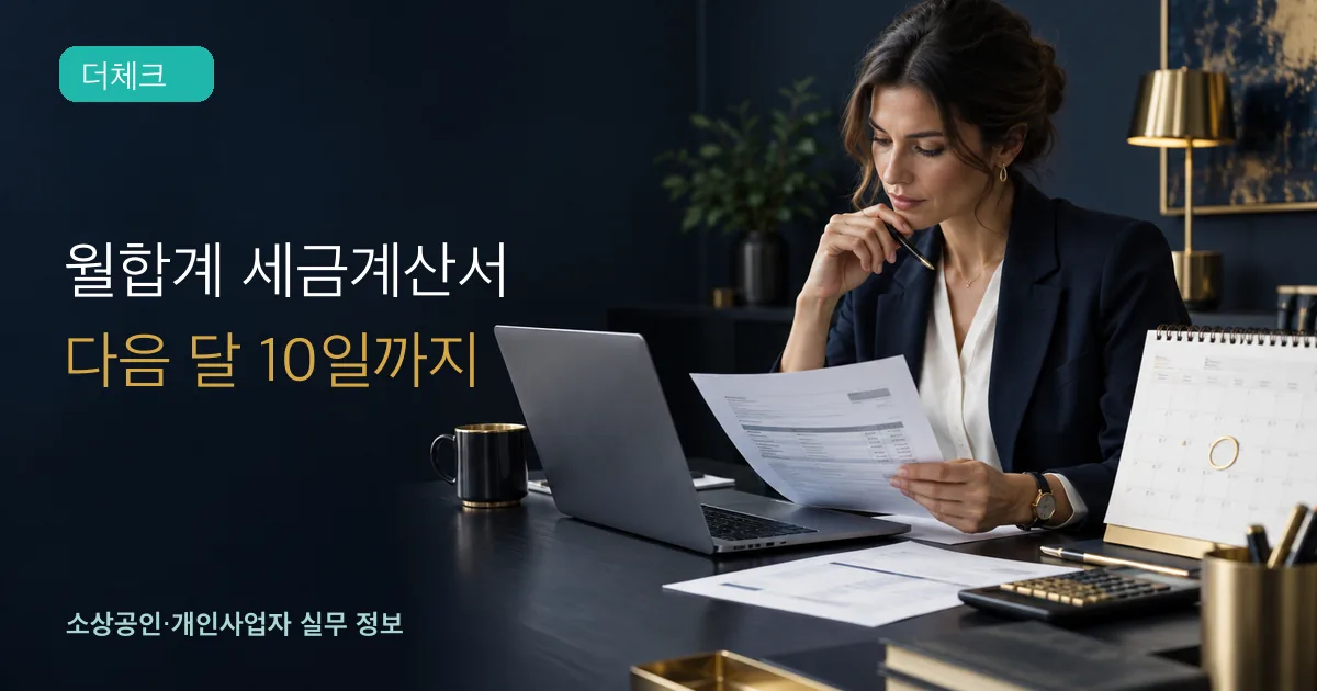 월합계 세금계산서 발급기한의 기준과 처리 순서를 확인하는 소상공인 실무 장면