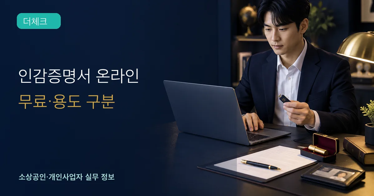 인감증명서 온라인 발급의 기준과 처리 순서를 확인하는 소상공인 실무 장면