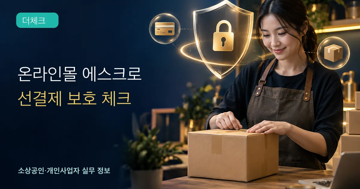 온라인몰 에스크로의 기준과 처리 순서를 확인하는 소상공인 실무 장면