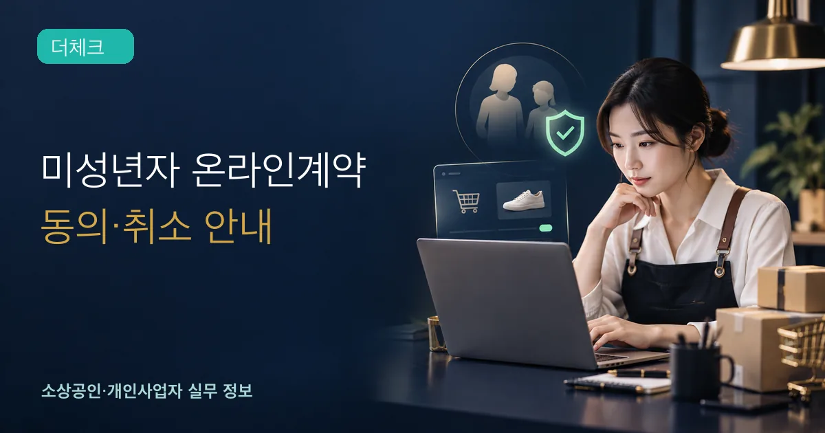 온라인몰 운영자가 미성년자 주문과 보호자 동의 절차를 확인하는 모습