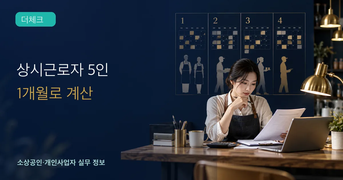 상시근로자 5인 계산의 기준과 처리 순서를 확인하는 소상공인 실무 장면