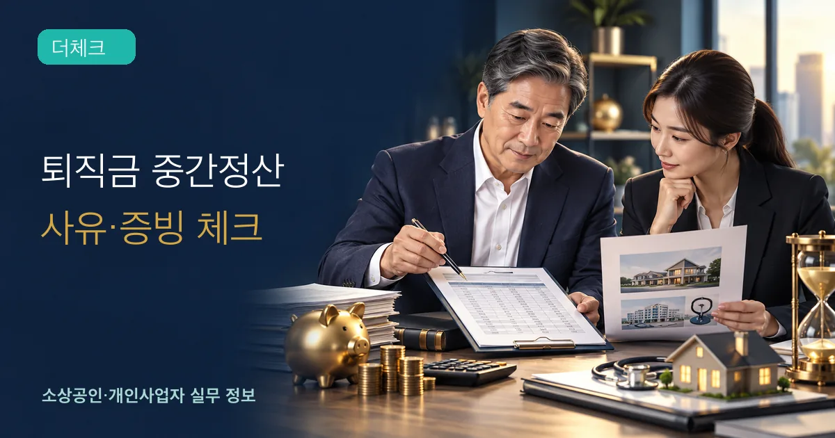 퇴직금 중간정산의 기준과 처리 순서를 확인하는 소상공인 실무 장면