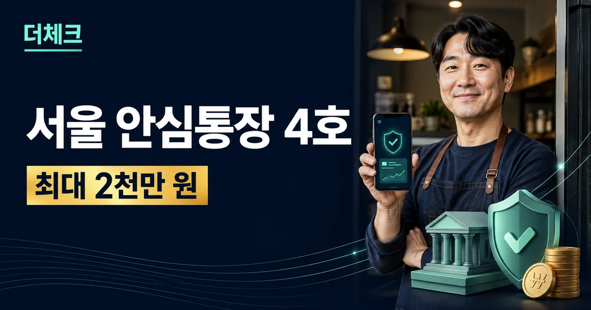 더체크 서울 안심통장 4호 안내 표지