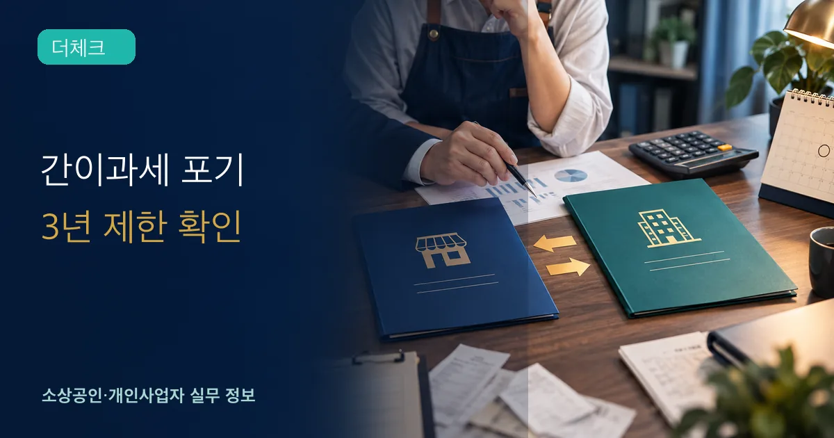 간이과세 포기신고의 기준과 처리 순서를 확인하는 소상공인 실무 장면
