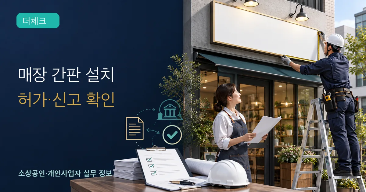간판 허가·신고의 기준과 처리 순서를 확인하는 소상공인 실무 장면