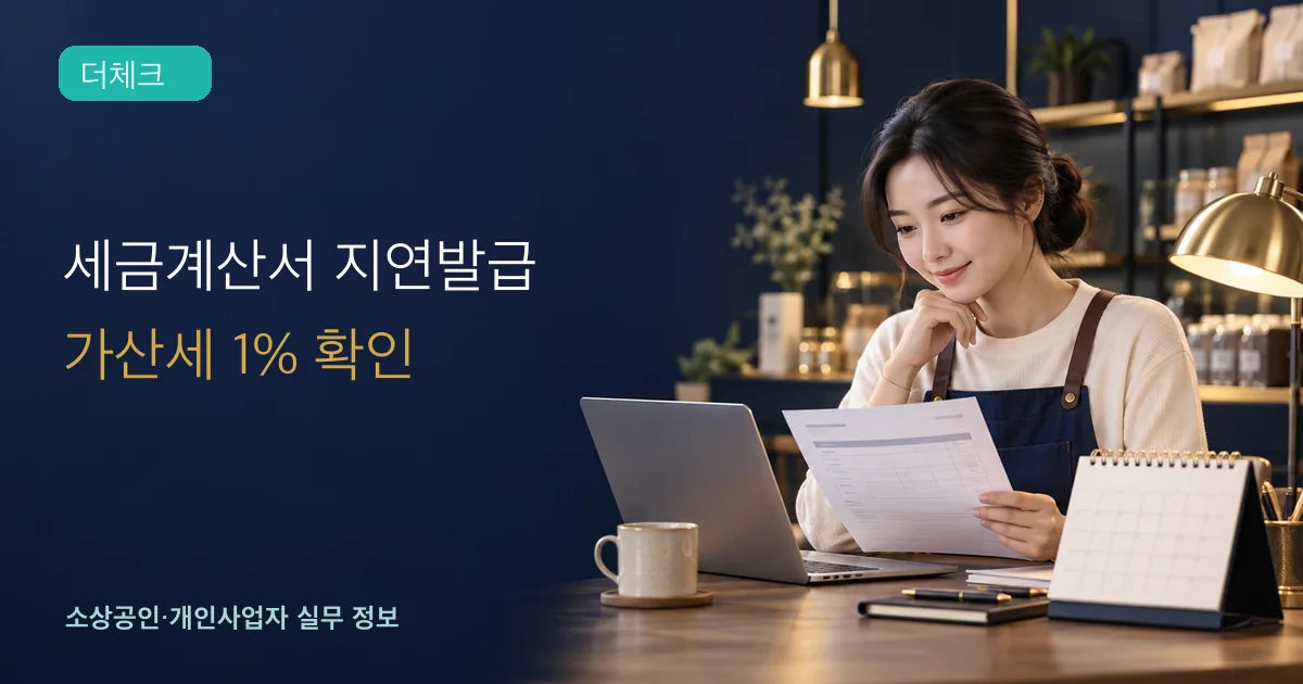 세금계산서 지연발급 가산세의 기준과 처리 순서를 확인하는 소상공인 실무 장면