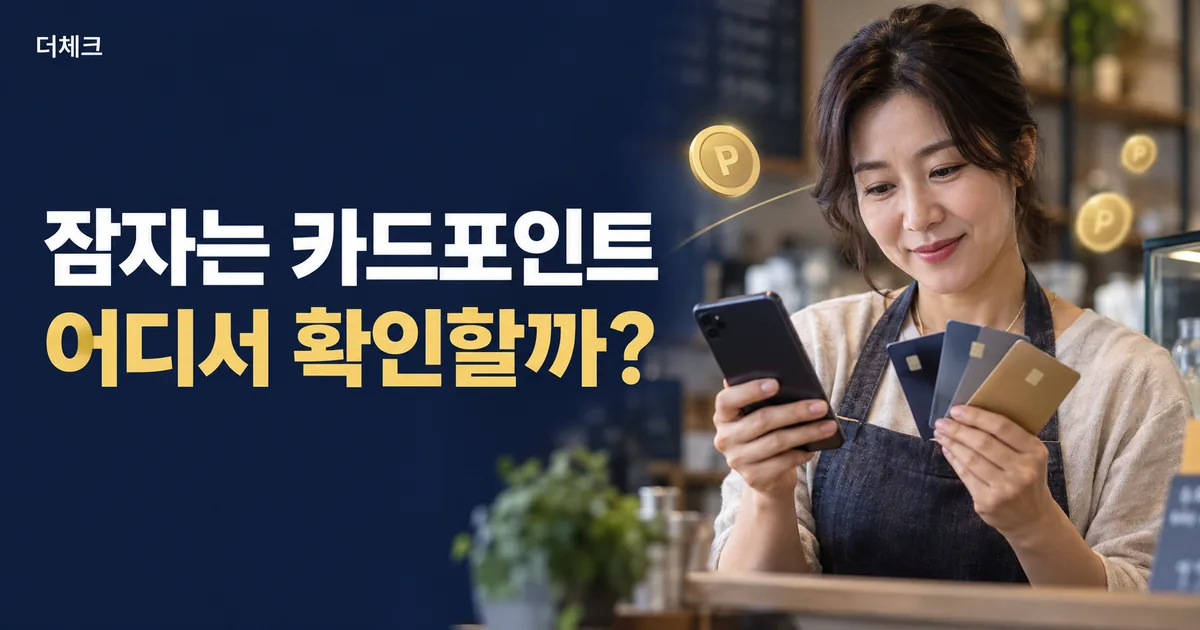 카드포인트 통합조회 방법을 설명하는 더체크 대표이미지