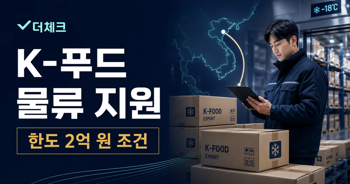 더체크 K-푸드 물류 지원 안내 표지