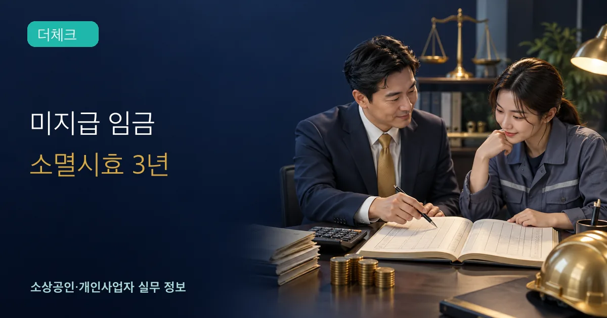 임금채권 소멸시효 3년의 기준과 처리 순서를 확인하는 소상공인 실무 장면