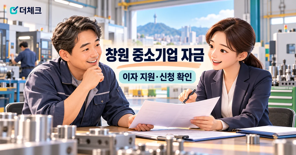 창원 중소기업 육성자금 이자 지원을 상담하는 제조업 사업주