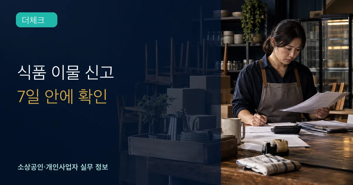 식품업체 담당자가 포장제품과 이물 신고 기록을 보존하는 장면