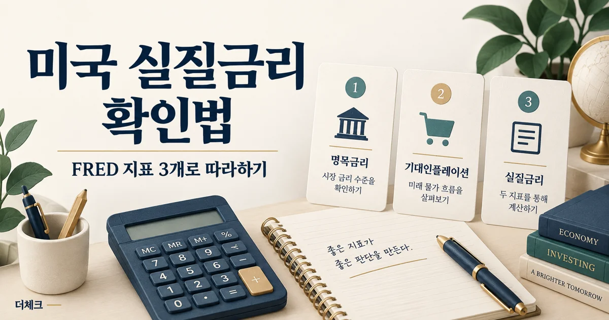 미국 실질금리 확인 방법과 FRED의 명목금리·물가연동국채 지표 안내