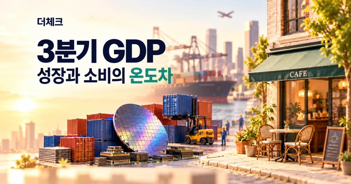 3분기 GDP의 핵심 내용을 표현한 주제 이미지