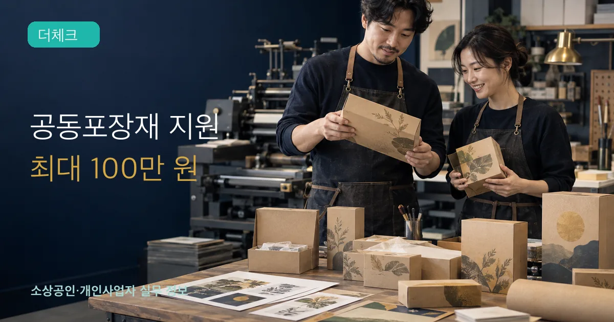 광주 인쇄소공인들이 친환경 공동포장재 시제품을 검토하는 장면