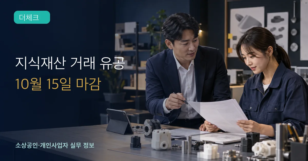 특허기술 거래 담당자들이 기술이전 성과와 계약 자료를 검토하는 장면