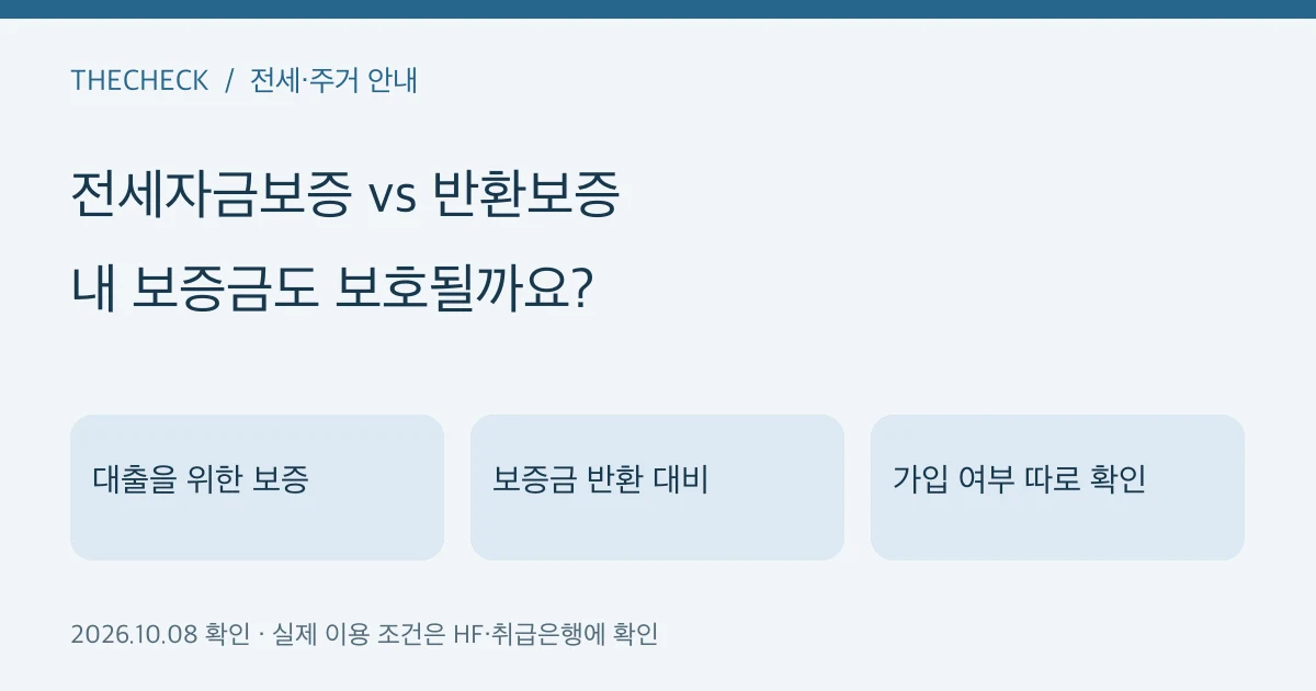 전세자금보증과 반환보증 차이: 내 보증서 확인 4단계